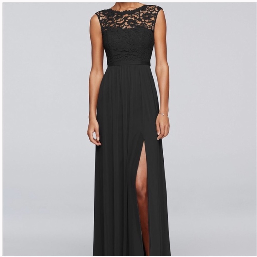 David’s Bridal Long Lace Bridesmaids Dress NEW